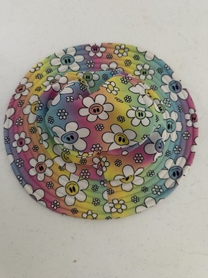 Lucky 7 Inc Tie Dye Happy Smile Faces Daisies Girls Kids 4-7 Years Bucket Hat