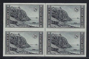 U.S., 1935, Scott #762 Block of 4 with vertical Line, Mint, O.G., N.H.