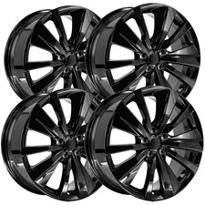 Set Of 4 Oe Wheels Ns29 19x8 5x4.5 55mm Gloss Black Wheels Rims 19 Inch