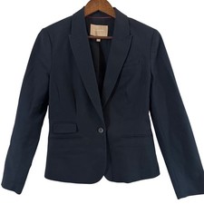 Banana Republic Navy Blue Womens 1-Button Blazer Size 8