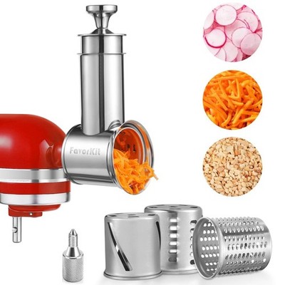 Large Stainless Steel Slicer Shredder Attachment for KitchenAid Mixers, Dishw...