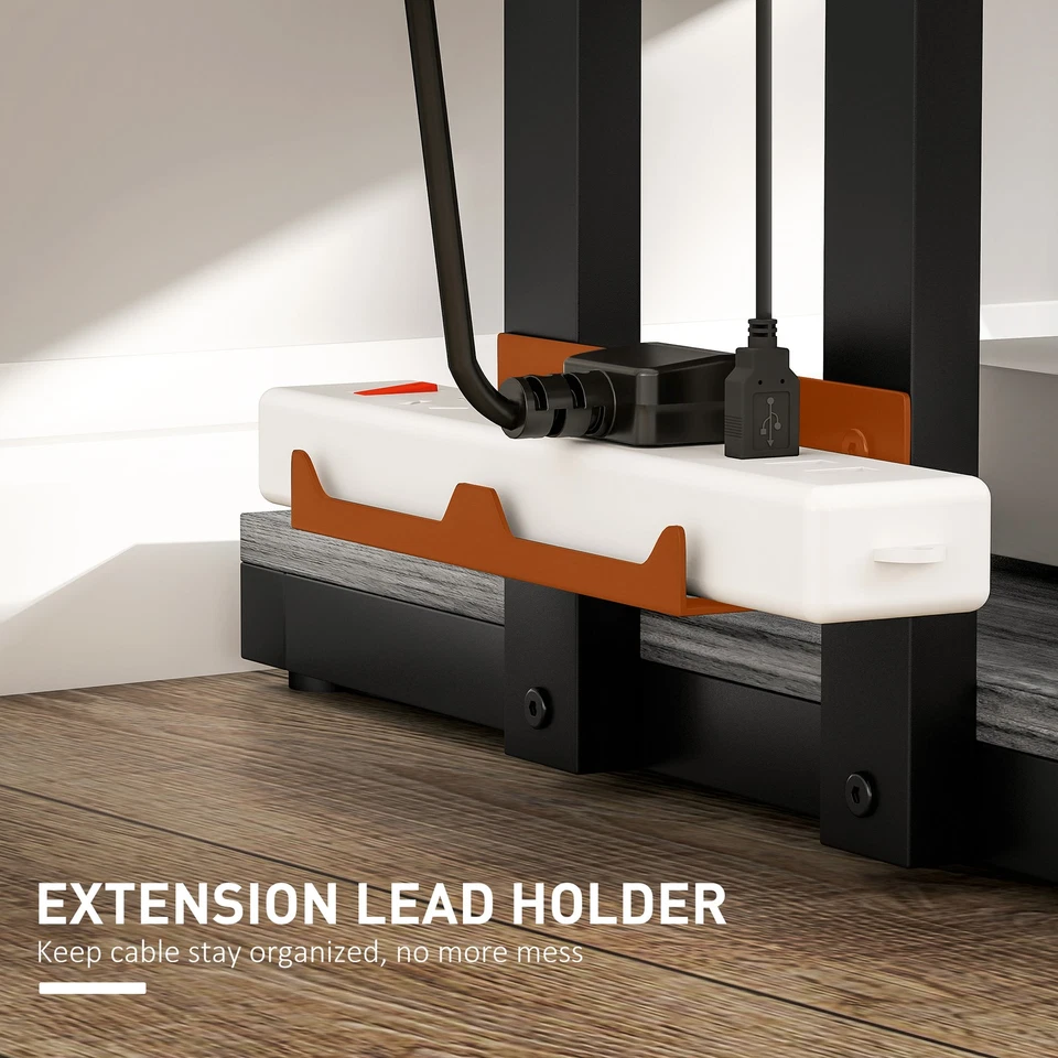 HOMCOM HiFi Rack Stand Steel Frame with 4-Tier Record Player Stand Dark Grey - Image 4 of 4