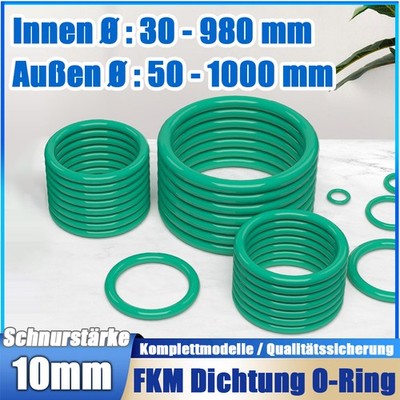 O-Ring 30-980mm mm Schnurstärke 10 mm DIN-3771 FKM 80 Dichtring Oring Nullring
