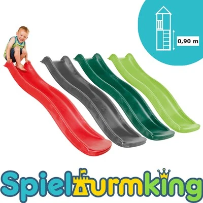 SPIELTURMKING Wasserrutsche 1,75 m Wellenrutsche Anbau Rutsche Kinderrutsche Gartenrutsche