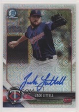2018 Bowman Mega Box Chrome Mojo Refractor Auto Zack Littell #BMA-ZL Auto wj4