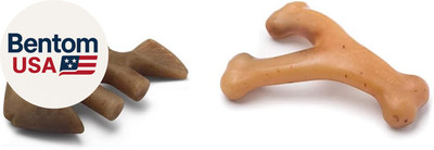 Fishbone and Wishbone Durable Dog Chews | Real Fish and Chicken Flavor | for Agg