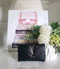 Authentic Pre-owned Yves Saint Laurent Grain De Poudre Compact Envelope Wallet