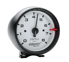 Autometer Fits 2303 3-34 Inch White Face Tachometer With Black Cup 8000 Rpm