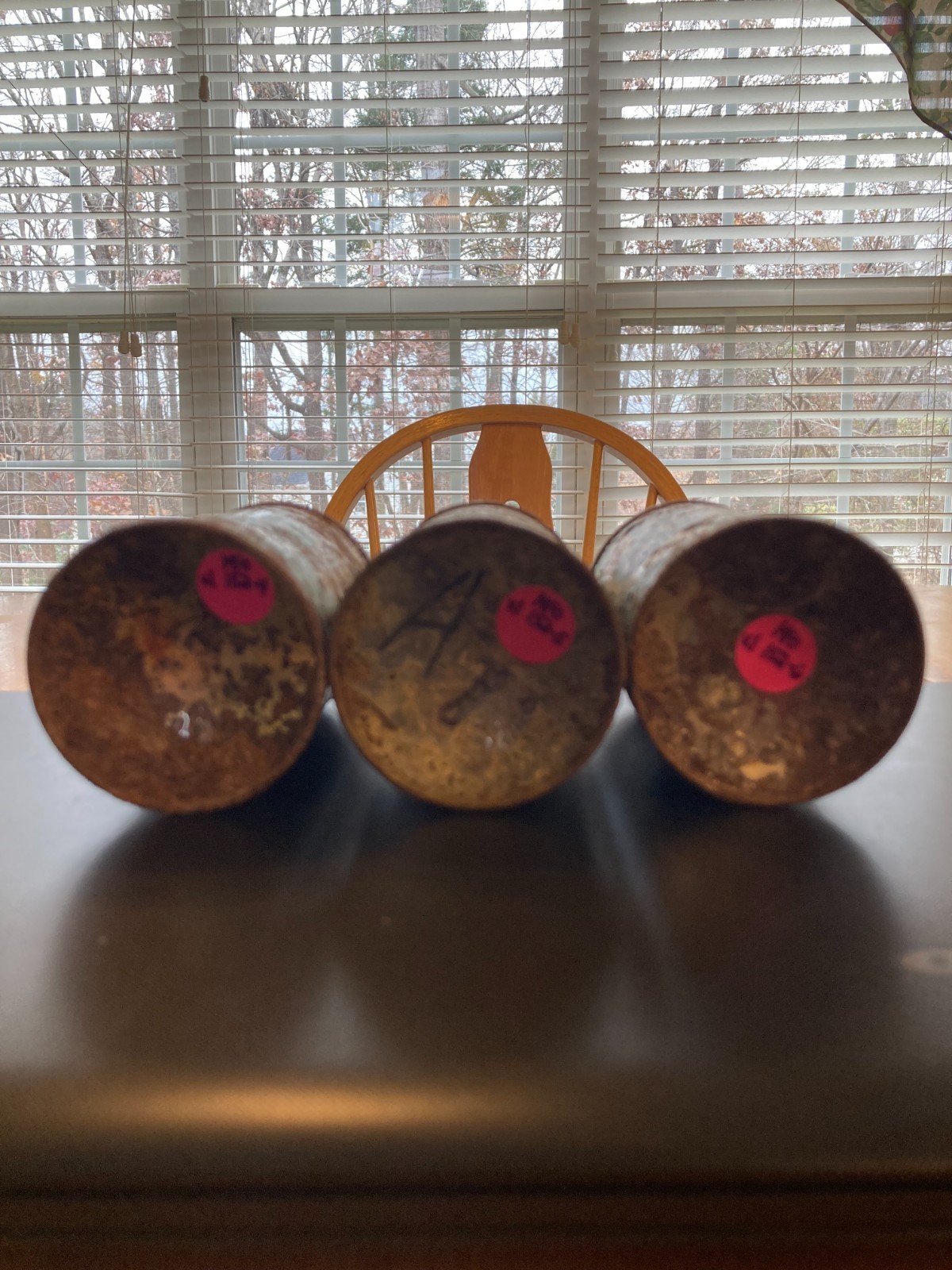 (3) Beverwyck Ale, IRTP LP & HP CTs TO, Empty Outdoor Cans, Holes, Fading, Dent