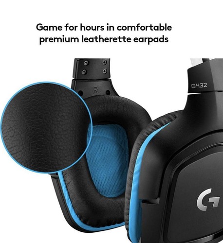 Logitech G432 Wired Gaming Headset 7.1 Surround Sound, Black - Picture 5 of 8