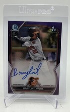 2023 Bowman Chrome Braylin Tavera 1st Auto Purple Refractor  /250