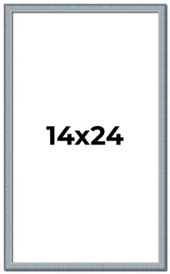 14x24 Frame Blue Scuffed Farm Board Solid Wood Picture Frame Width 0.75 Inches |