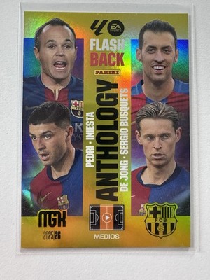 2025/26 Panini MGK La-Liga Anthology Pedri-Iniesta-DeJong-Sergio Busquets #435