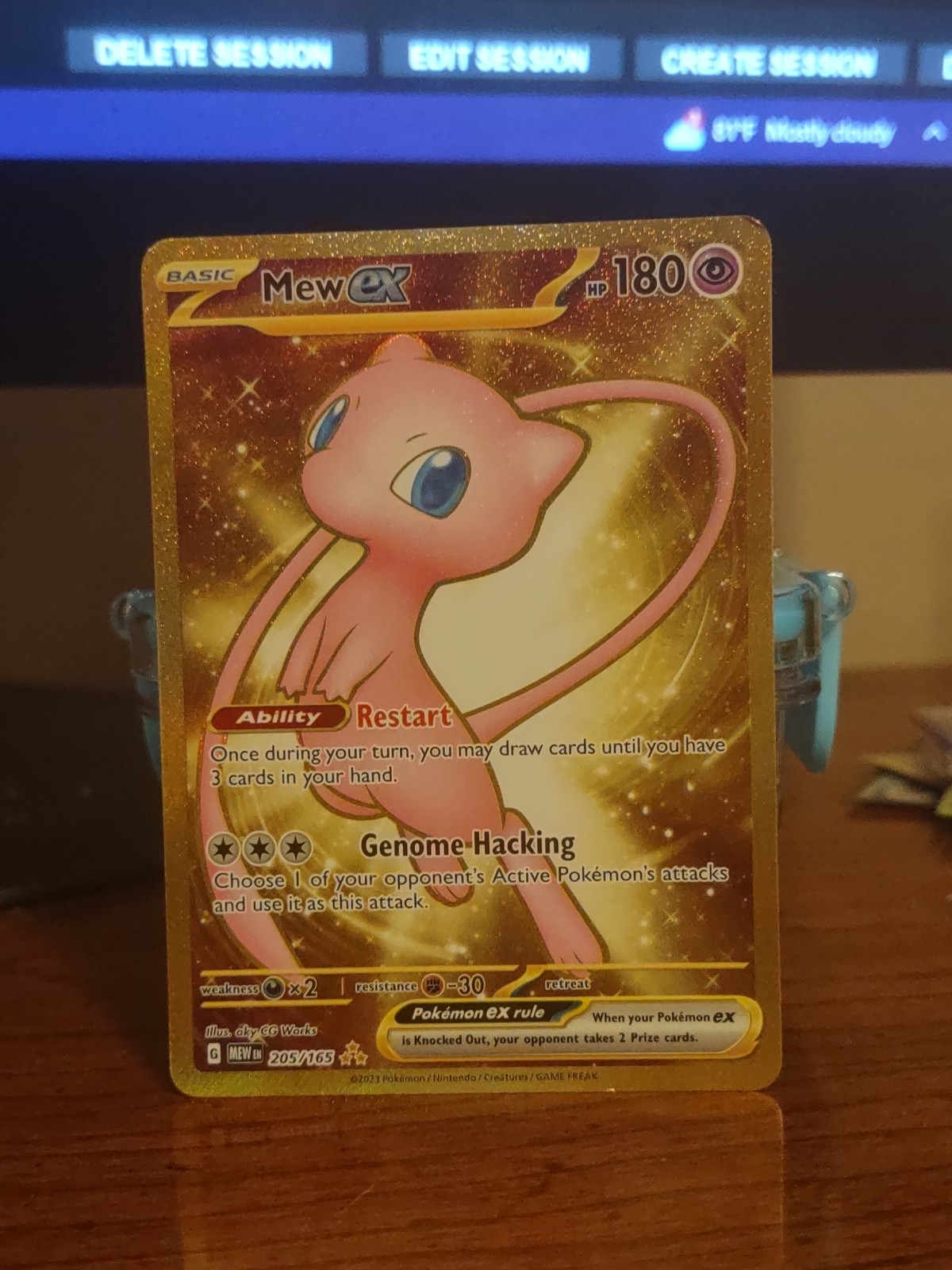 Pokémon TCG Mew EX 205/165Sv: Scarlet & Violet 151 Holo Gold Ultra Rare