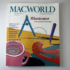 Vintage MACWORLD Magazine June 1987, Macintosh Adobe Illustrator Review