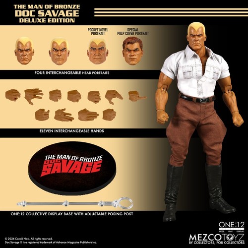 Doc Savage The Man of Bronze Mezco One 12 Collective Deluxe Edition Figure