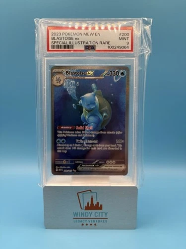 PSA 9 Blastoise ex #200 Special Illustration Rare 2023 Pokemon 151 Mew EN SIR