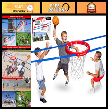Portable Adjustable Height Basketball Game for Kids  Teens - Outdoor Lawn  Bea
