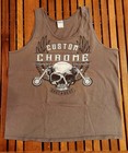 MOTERCYCLE CUSTOM CHROME SHIRT SKULL VINTAGE GRAPHIC TANK TOP  HARLEY D STYLE XL — photo 1