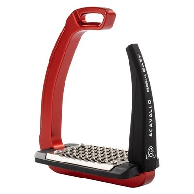 Steigbügel Sicherheitssteigbügel AC667 ACAVALLO REL-X EASY , Farbe red