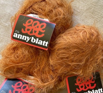 Lot of 3, Fils Anny Blatt , FOURRURE, Polyamide, 50gm/50m, col#918,  Renard 