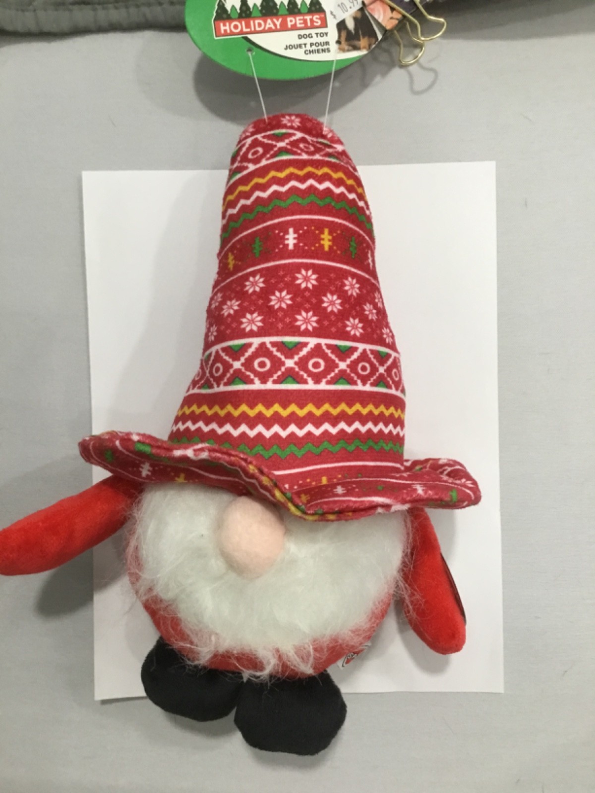 Squeaky dog toy by ETHICAL products /SPOT Holiday Gnome Dog Toy, 12" nwt