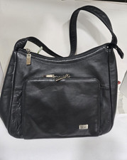 Vtg Wilsons Pelle Studio Black Lamb Leather Bag Purse
