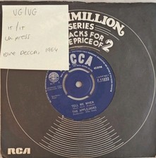 The Applejacks Tell Me When Vinyl Record 7" VG/VG F.11833 1964