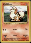 GROWLITHE 28/102 - BASE SET - VINTAGE WOTC Pokemon Card - Unlimited - LP