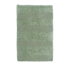 Knightsbridge Stylish Wide Cut Design Cotton Bath Rug 17" X 24" Sage