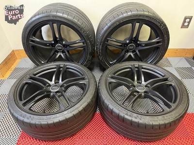 OEM 19'' 2007-15 Audi R8 First Gen Satin Black Forged Wheels Rims Set