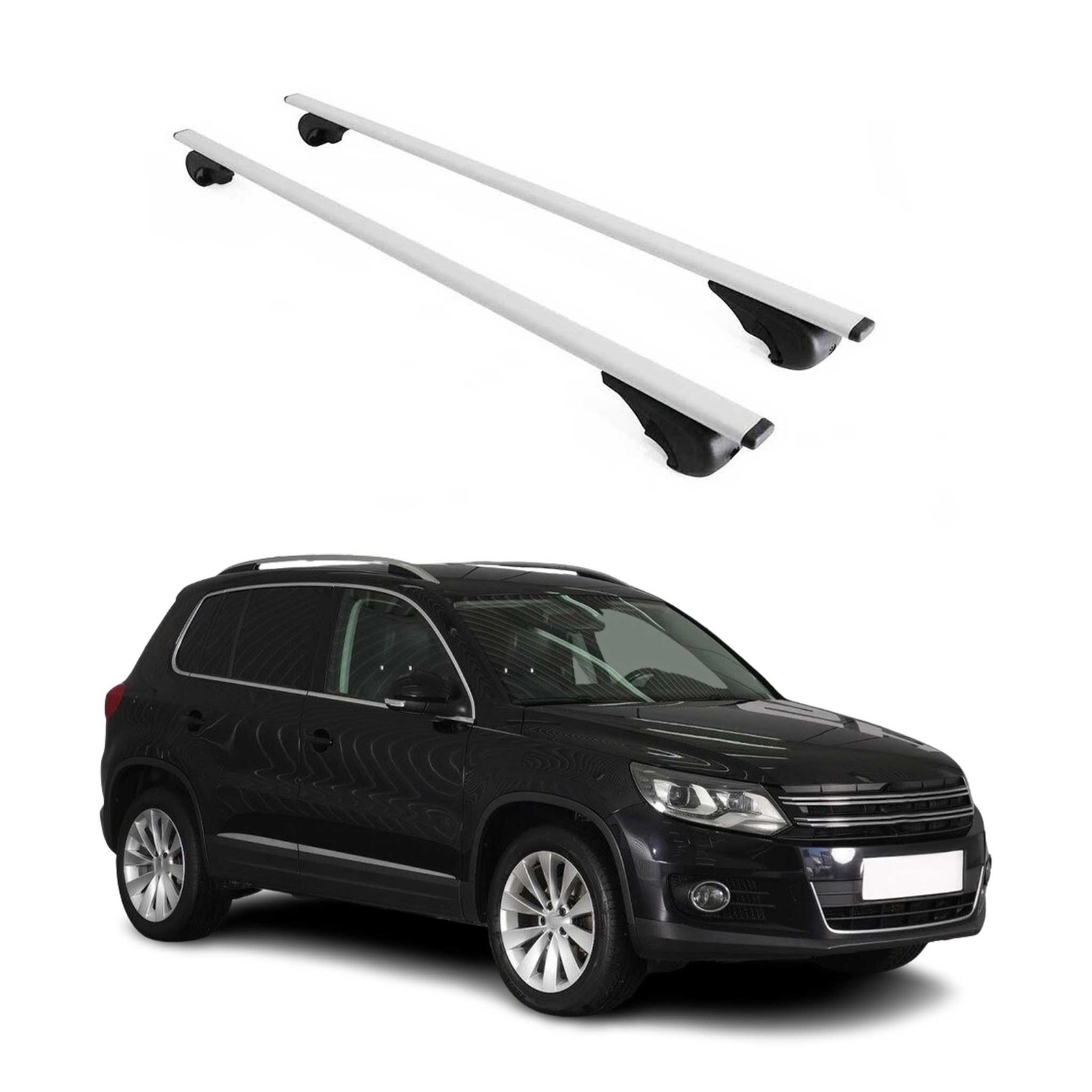 Barres de toit transversales VW Tiguan 07-16 pour transporter vos vélos et coffres