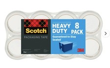    Scotch 8 Pack Heavy Duty Packing Tape Guaranteed To Stay Sealed 3M FREE SHIP