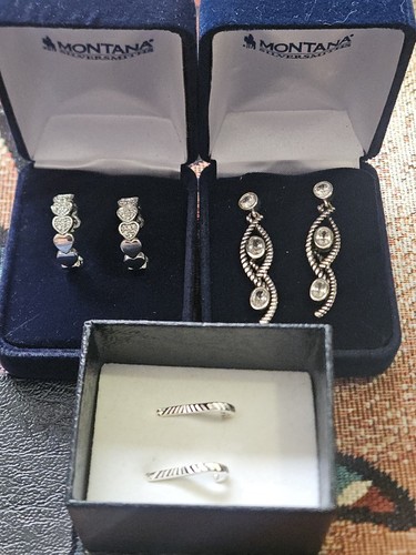 MONTANA SILVERSMITH EARRINGS LOT OF 3 Pair With Original Boxes