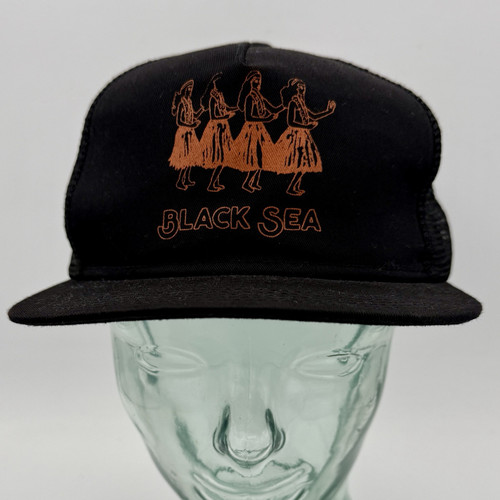 Jacks Surfboards Black Sea Hula Trucker Hat Cap Black Snapback Huntington Beach - Picture 1 of 9