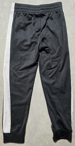 Nike Sweatpants Little Girls Sz 7 Black White Polyester Activewear Stretch - Picture 2 of 4