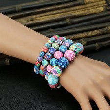 Colorful Ceramic Bead Bracelet Beautiful Lady Gift Bracelet for Decoration