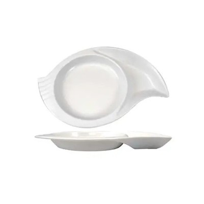 International Tableware, Inc Bright White 10'' Diameter Porcelain Snail Plate