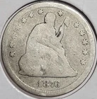 1876 Seated Liberty Silver Quarter 25c Twenty Five Cent Philadelphia Mint