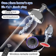 Electric E-stim Metal Set Urethral Stretcher Expander Penis Plug Bead Dilator SM