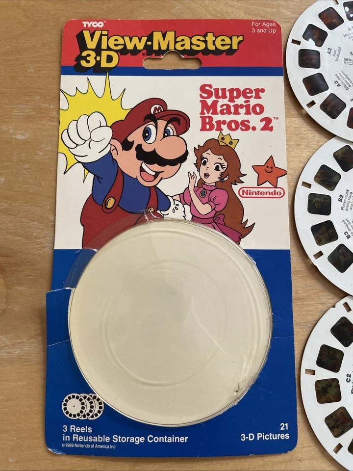 3-D Super Mario Bros. 2 Nintendo View-Master Reels pack RARE 1989 Working - Image 3 of 4