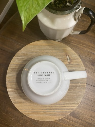 Tazza latte caffè grande 22 oz Pottery Barn Great White D/W micro sicura - Foto 5 di 6