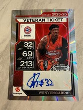 2025-26 Contenders Euroleague Wenyen Gabriel Veteran Ticket Holo Laser Auto 