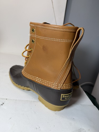 LL Bean Women's Bean Boots, 8" Tan/brown Size 7 NWOT - Picture 3 of 10