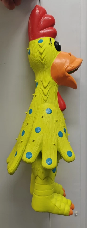 Multipet Latex Large Rooster Dog Toy / 15” By Multipet With Squeaker - Image 4 of 4