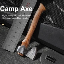Mini Axe Outdoor Camping Hand Tools Wood Handle EDC Knife Portable Pocket Knives