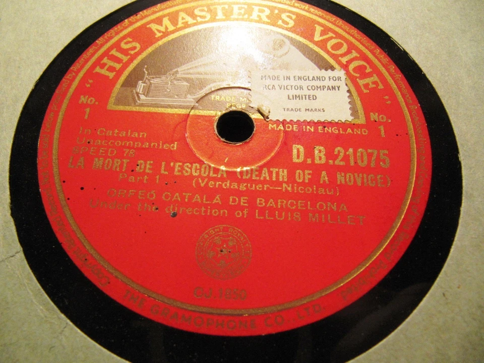 CATALAN Orfeo Catala Lluis Millet Verdaguer Nicolau EL MORT DE L'ESCOLA DB 21075 - Image 2 of 3