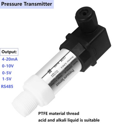 0-500Kpa NPT1/4 PTFE Thread Pressure Transmitter Resistant 0-1.6bar to 4-20mA