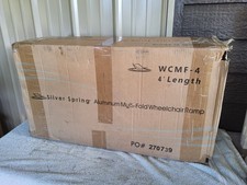 Silver Spring 4' L Single-Fold Wheelchair Ramp with Grit Coat Surface - 600 lb.