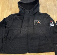 Ladies     FLYERS     Hockey Premium Bauer Long Sleeve Zip-up Hoody Size M